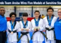 taekwondo team aruba wins five medals