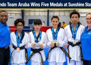 taekwondo team aruba wins five medals