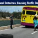 Tour Bus Wheel Detaches, Causing Traffic Delays in Aruba tour bus wheel detaches