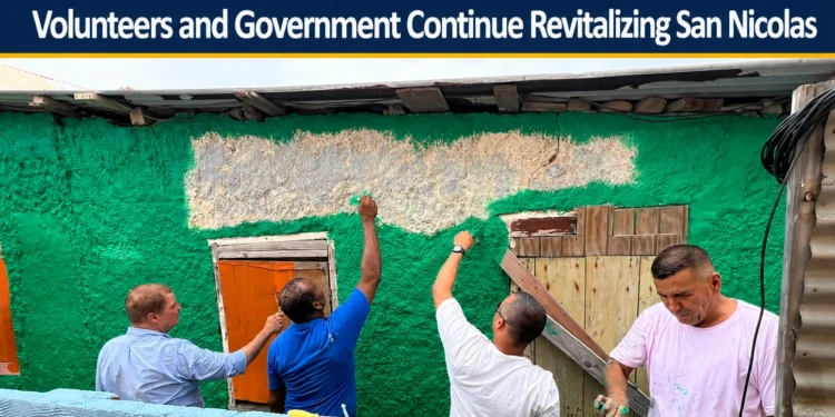 Volunteers and Government Continue Revitalizing San Nicolas volunteers