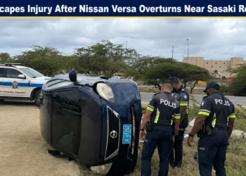 woman escapes injury