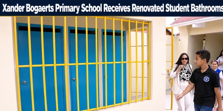 Xander Bogaerts Primary School Receives Renovated Student Bathrooms xander bogaerts