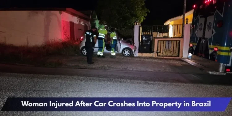 Woman Injured After Car Crashes Into Property in Brazil