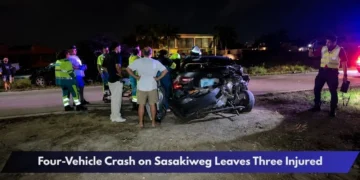 Four-Vehicle Crash on Sasakiweg Leaves Three Injured Four-Vehicle Crash on Sasakiweg Leaves Three Injured