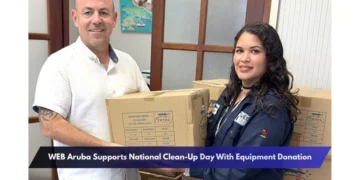 WEB Aruba Supports National Clean-Up Day With Equipment Donation