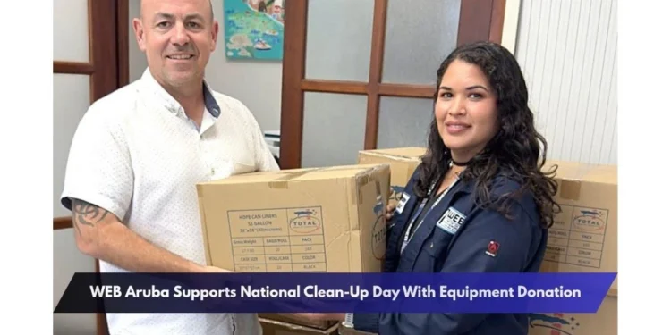 WEB Aruba Supports National Clean-Up Day With Equipment Donation