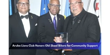 Aruba Lions Club Honors Old Skool Bikers for Community Support