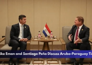 Mike Eman and Santiago Peña Discuss Aruba-Paraguay Ties