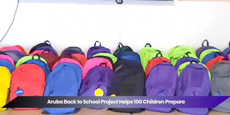aruba back to school project helps 100 children prepare