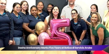 dasha anniversary marks five years at botica di servicio aruba