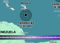 two bonaire earthquakes recorded within hours on sunday morning