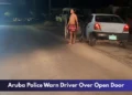 Aruba Police Warn Driver Over Open Door Aruba Police Warn Driver Over Open Door