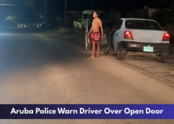 Aruba Police Warn Driver Over Open Door