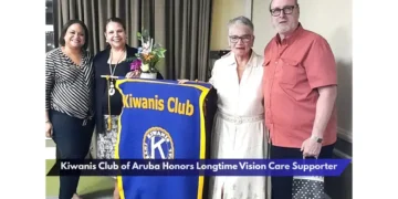 Kiwanis Club of Aruba Honors Longtime Vision Care Supporter