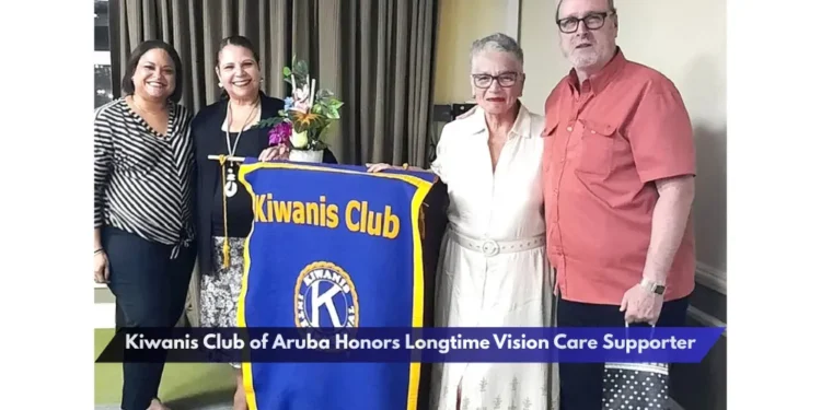 Kiwanis Club of Aruba Honors Longtime Vision Care Supporter