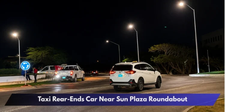Taxi Rear-Ends Car Near Sun Plaza Roundabout