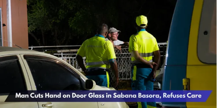 Man Cuts Hand on Door Glass in Sabana Basora, Refuses Care Man Cuts Hand on Door Glass in Sabana Basora, Refuses Care