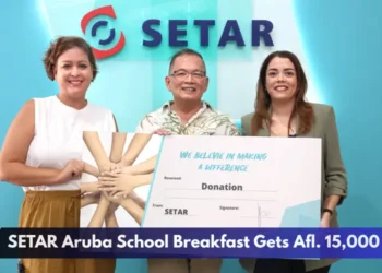 SETAR Aruba School Breakfast Gets Afl. 15,000