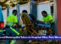 Injured Motorcyclist Taken to Hospital After Pain Worsens Injured Motorcyclist Taken to Hospital After Pain Worsens