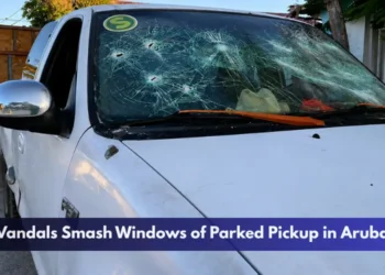 Vandals Smash Windows of Parked Pickup in Aruba