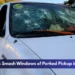 Vandals Smash Windows of Parked Pickup in Aruba