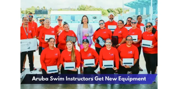 Aruba Swim Instructors Get New Equipment