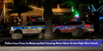 Police Issue Fines to Motorcyclists Causing Noise Near Aruba High-Rise Hotels