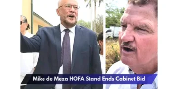 Mike de Meza HOFA Stand Ends Cabinet Bid