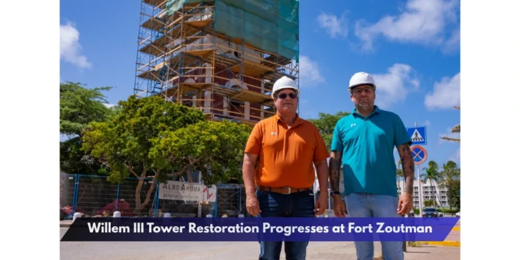 Willem III Tower Restoration Progresses at Fort Zoutman