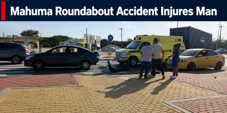 Mahuma Roundabout Accident Injures Man