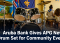 Aruba Bank Gives APG New Drum Set for Community Events