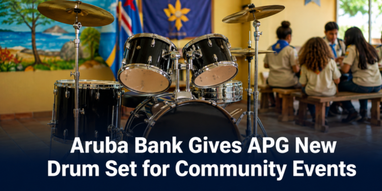 Aruba Bank Gives APG New Drum Set for Community Events Aruba Bank Gives APG New Drum Set for Community Events