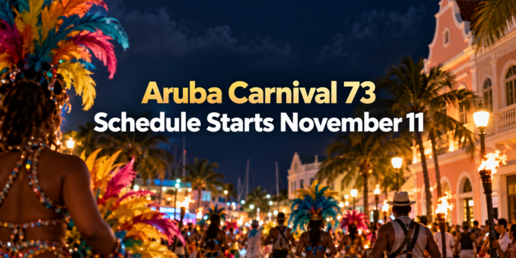 Aruba Carnival 73 Schedule Starts November 11 Aruba Carnival parade in Oranjestad at night