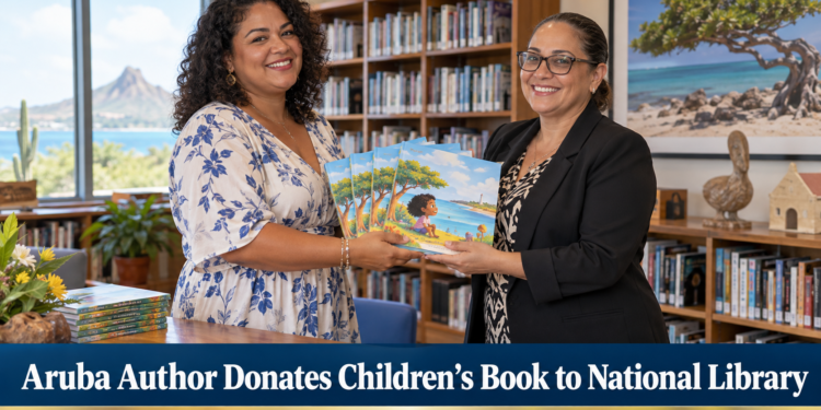Aruba Author Donates Children’s Book to National Library