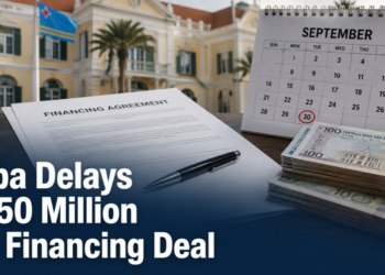 Financing document, September 30 calendar and Aruban florins representing the SVB deal delay