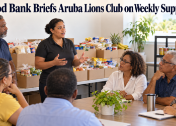 Food Bank Briefs Aruba Lions Club on Weekly Support