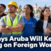 Diverse workers representing Aruba’s reliance on foreign labor