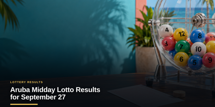 Aruba Midday Lotto Results for September 27