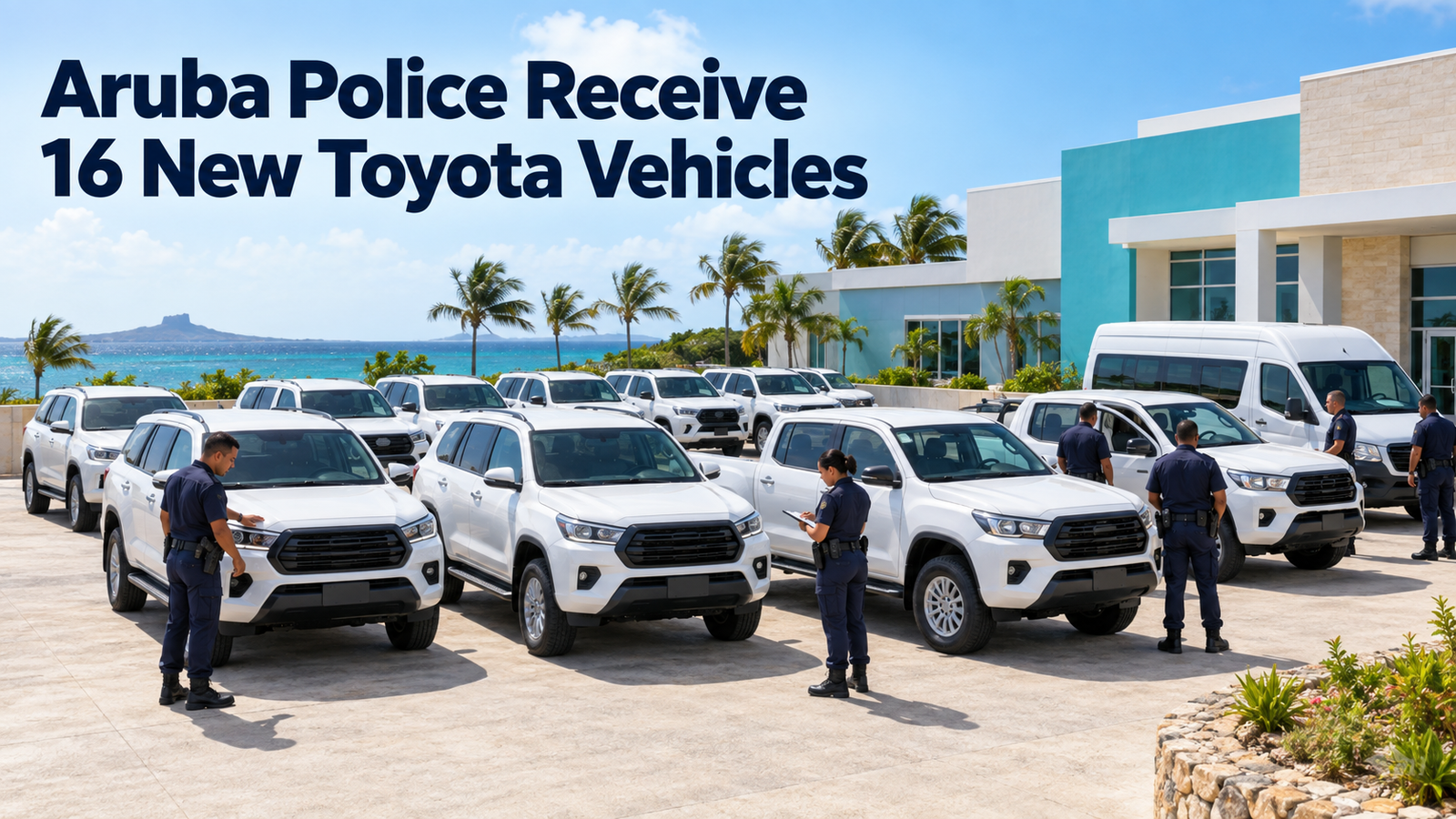 Aruba Police Receive 16 New Toyota Vehicles Aruba Police Receive 16 New Toyota Vehicles