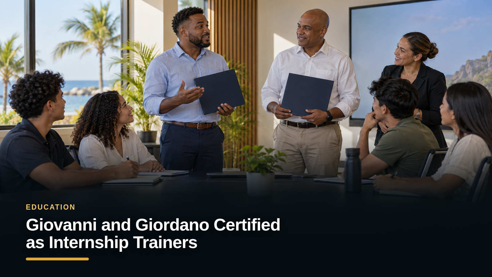 Giovanni and Giordano Certified as Internship Trainers Giovanni and Giordano Certified as Internship Trainers
