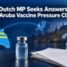Dutch MP Seeks Answers on Aruba Vaccine Pressure Claim News graphic about Dutch questions concerning reported vaccine pressure in Aruba