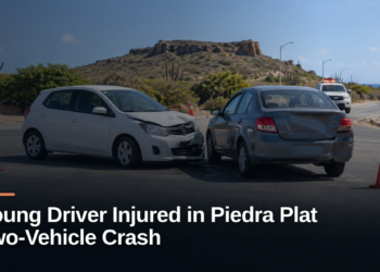 Young Driver Injured in Piedra Plat Two-Vehicle Crash