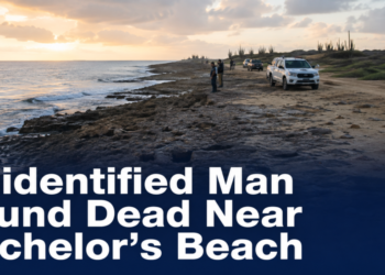 Rocky shoreline near Bachelor’s Beach where an unidentified man was found dead
