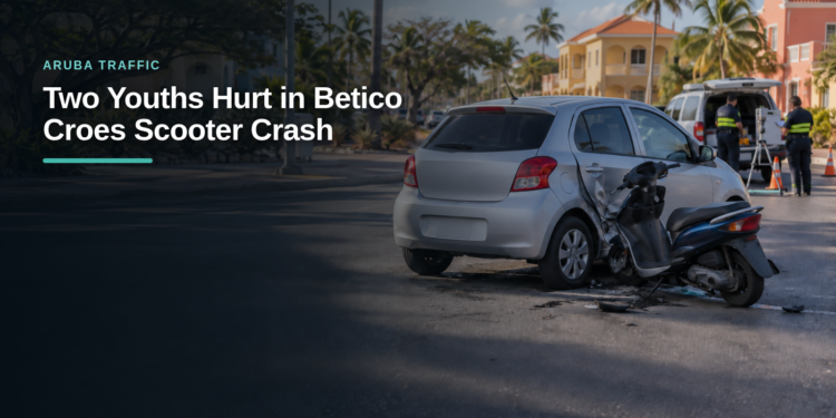 Two Youths Hurt in Betico Croes Scooter Crash