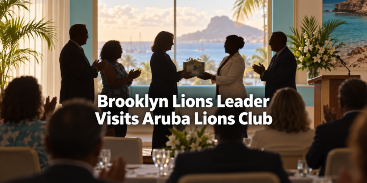 International Lions leader meeting Aruba Lions Club representatives