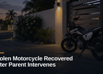 Stolen Motorcycle Recovered After Parent Intervenes