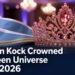 Pageant crown and Aruba colors celebrating Caithlyn Kock's 2026 title