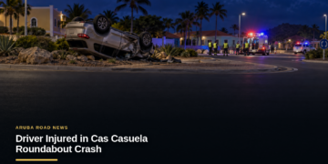 Driver Injured in Cas Casuela Roundabout Crash