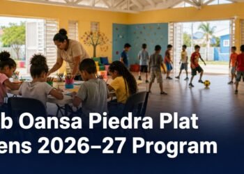 Children taking part in a supervised community activity in Piedra Plat Aruba