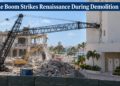 Crane Boom Strikes Renaissance During Demolition Crane Boom Strikes Renaissance During Demolition